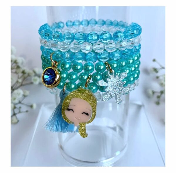 Kit Pulseiras Princesa Elsa Frozen